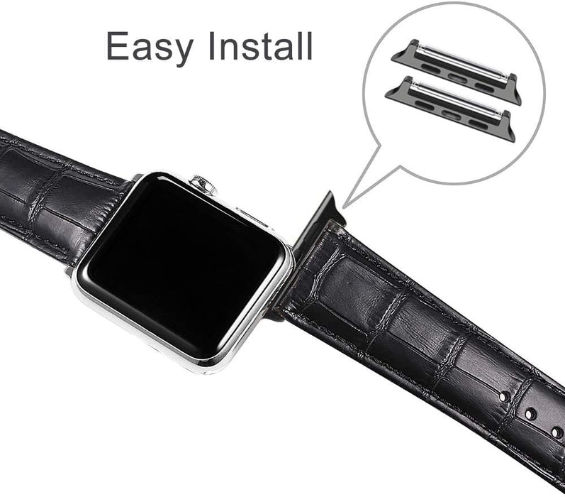 Apple Watch Strap Leather Crocodile Pattern Band