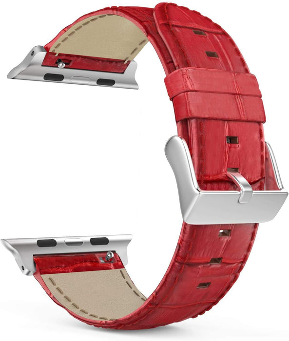 Apple Watch Strap Leather Crocodile Pattern Band