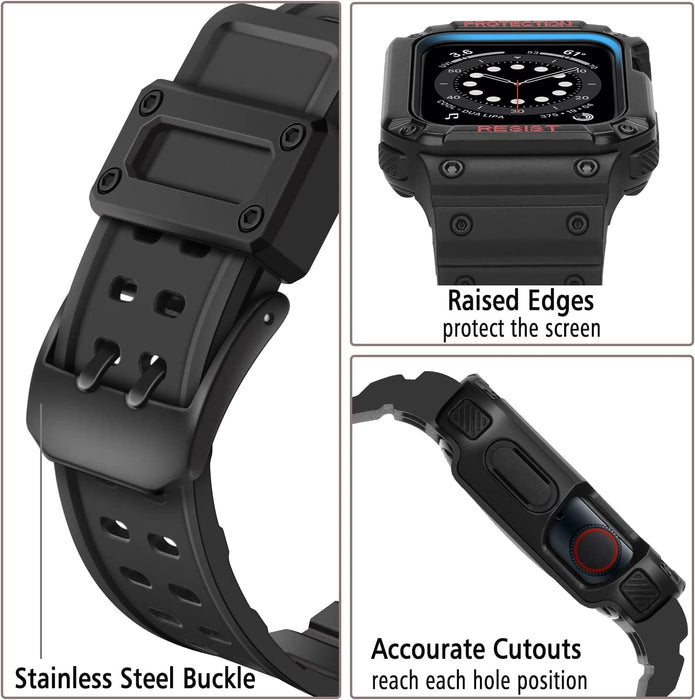 Apple Watch Series 9 Strap Rugged Heavy Duty Band Case