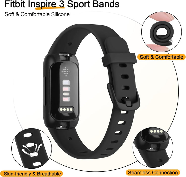 Fitbit Inspire 3 Strap Silicone Sports Band