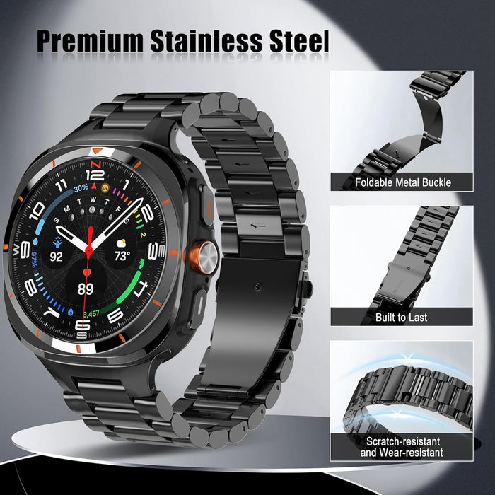 Samsung Galaxy Watch 8 Classic Ultra 40 44 46 47mm Strap Stainless Steel Band