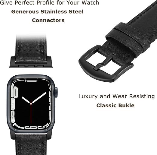 Apple Watch Strap Ultra 1 2 3 SE3 Series 4 5 6 7 8 9 10 11 Leather Band