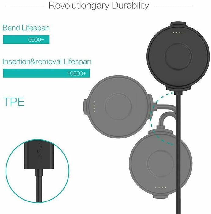 TicWatch Pro Charger USB Cable Dock 2 Pack