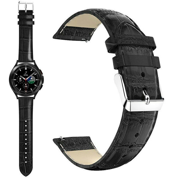 Garmin Forerunner 245 Music Strap Crocodile Leather Watch Band