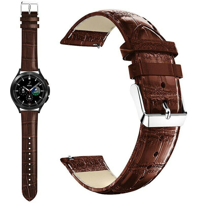 Garmin Forerunner 245 Music Strap Crocodile Leather Watch Band