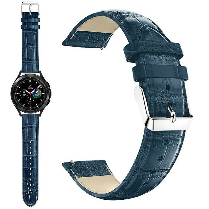 Samsung Galaxy Watch 46mm  Strap Crocodile Leather Watch Band