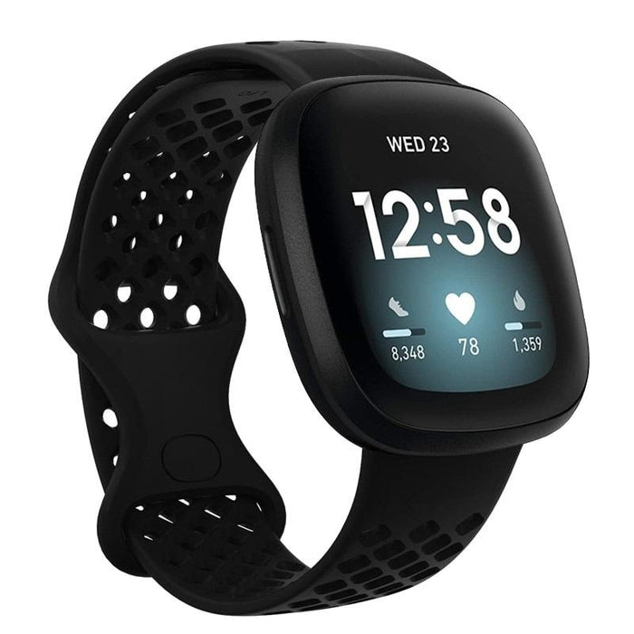 Fitbit Versa 4  Strap Silicone Sports Band Breathable