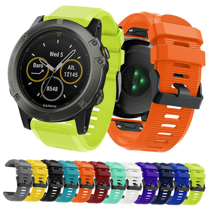 Garmin Fenix 5X Plus Quick Release  Silicone Sports Band Strap