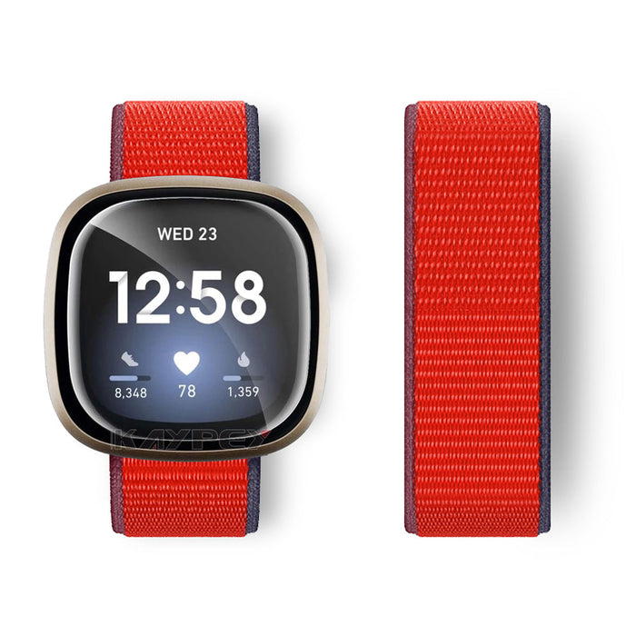 Fitbit Sense Strap Nylon Loop Woven Sports Band