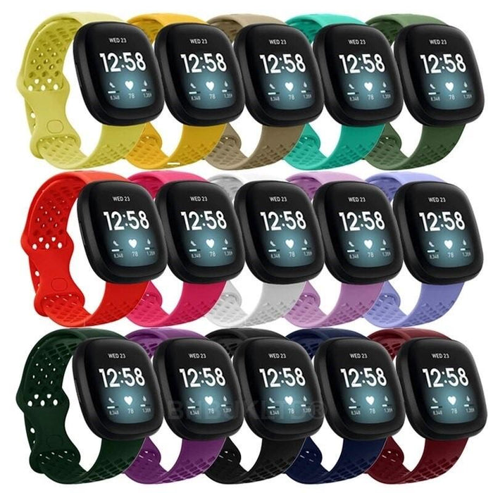 Fitbit Versa 4  Strap Silicone Sports Band Breathable